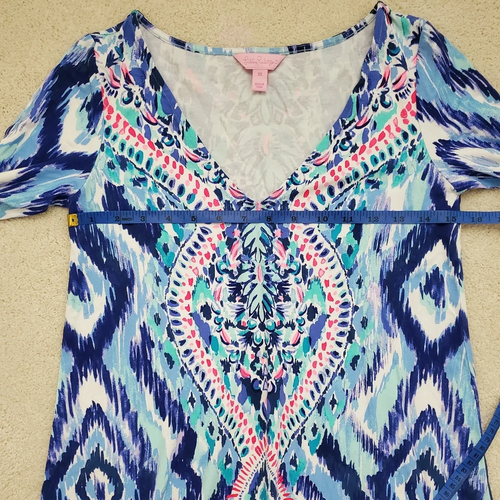 Lilly Pulitzer Ophelia Swing Dress in Blue Swish Skipped a Beach szXS